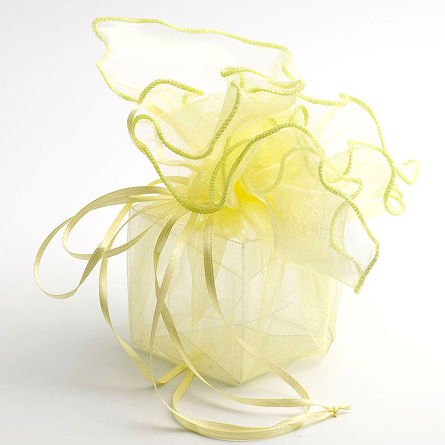 Picture of DIY Organza Drawstring Wrap in Yellow