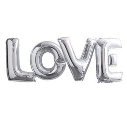 Picture of Foiled Love Balloon - Large Silver