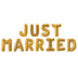 Picture of Gold Foiled Balloons - JUST MARRIED