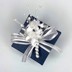 Picture of Navy Silk Box & Lid Favour