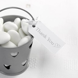 Picture of Silver Heart Favour Pail