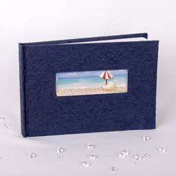 Picture of Beach Guest Book in Navy