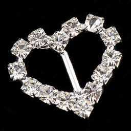 Picture of Diamante Buckle Small Heart Vertical