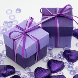 Picture of DIY Two Tone Boxes in Purple & Lilac Silk