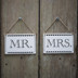 Picture of Vintage Mr and Mrs Chair Signs