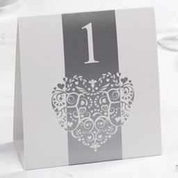 Picture of Vintage Romance - Table Numbers - White/Silver