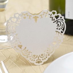 Picture of Vintage Romance - Free Standing Place Card - Ivory