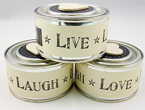 Picture of East of India Tin Candles - Live Laugh Love