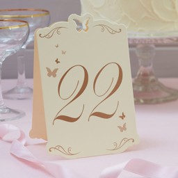 Picture of Butterfly Table Numbers Ivory/Gold - Flutter-by - 13 - 24