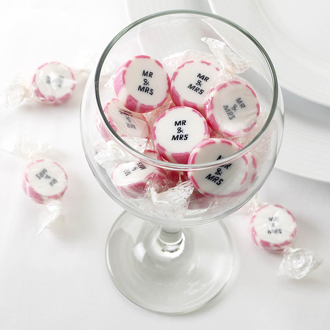 Rock Sweets Pink Mr Mrs Uk Wedding Favours