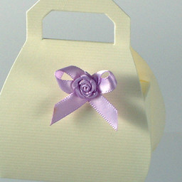 Show details for Satin Bow with Satin Rose Picture of Satin Bow with Satin Rose