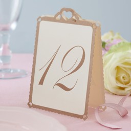 Picture of Heart Table Numbers Ivory & Gold - Love Struck - 1 - 12