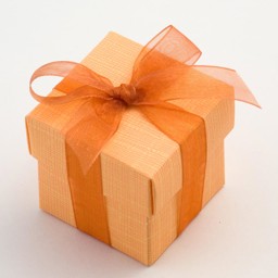 Picture of Orange Silk Favour Box