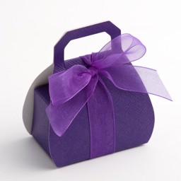 Picture of Purple Silk Favour Box