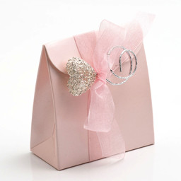 Picture of Pink Satin Favour Box