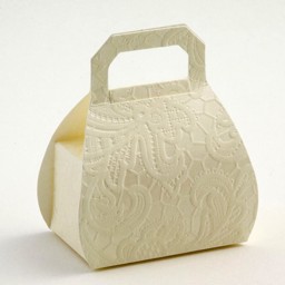 Show details for Ivory Macrame Favour Box Picture of Ivory Macrame Favour Box