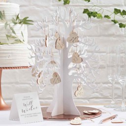 Picture of Wooden Wishing Tree Guest Book Alternative