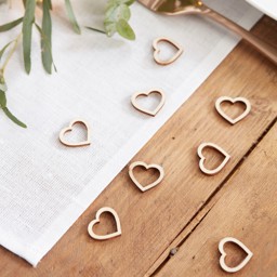Show details for Wooden Heart Table Confetti Picture of Wooden Heart Table Confetti