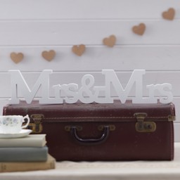Picture of Vintage Mrs & Mrs Wooden Sign 