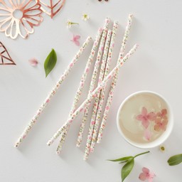 Picture of Paper Straws - Ditsy Floral