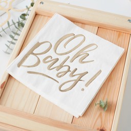 Picture of Napkin - Gold Foiled - Oh Baby!