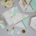 Picture of Paper Napkins - Colour Block Marble Napkin - Mint