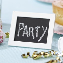 Show details for White Chalkboard Place Markers - Vintage Rose Picture of White Chalkboard Place Markers - Vintage Rose