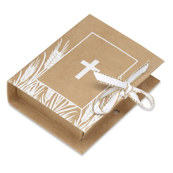 Picture of DIY Communion Natural & White Embossed Boxes