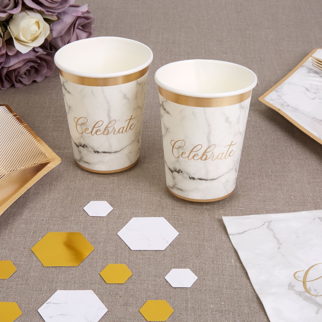 Picture of Paper Cups - Scripted Marble Cup