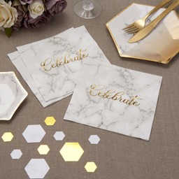 Picture of Paper Napkins - Scripted Marble