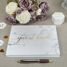Picture of Guest Book - Scripted Marble