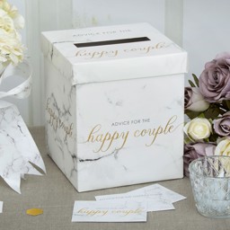 Picture of Wedding Wishes Post Box - Scripted Marble