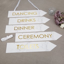 Picture of Wedding Signs - Scripted Marble