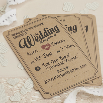 Picture of Vintage Affair Wedding Reception Invitations