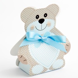 Picture of DIY Teddy Bear Favour Box Blue