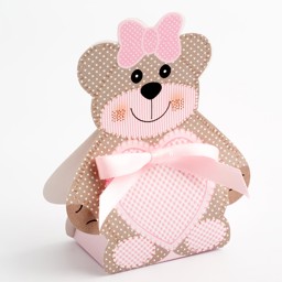 Picture of DIY Teddy Bear Favour Box Pink