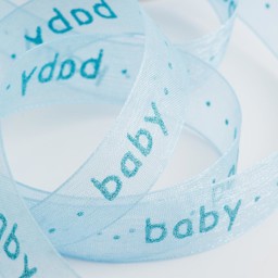 Show details for Blue Baby Organza Ribbon Picture of Blue Baby Organza Ribbon