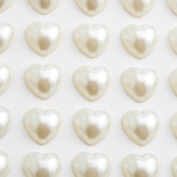 Picture of Pearl Self-Adhesive Hearts 10mm 