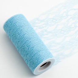 Show details for Vintage Lace on a Roll Pale Blue 15cm x 10m Picture of Vintage Lace on a Roll Pale Blue 15cm x 10m