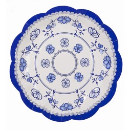 Show details for Party Porcelain Small Paper Plates Picture of Party Porcelain Small Paper Plates