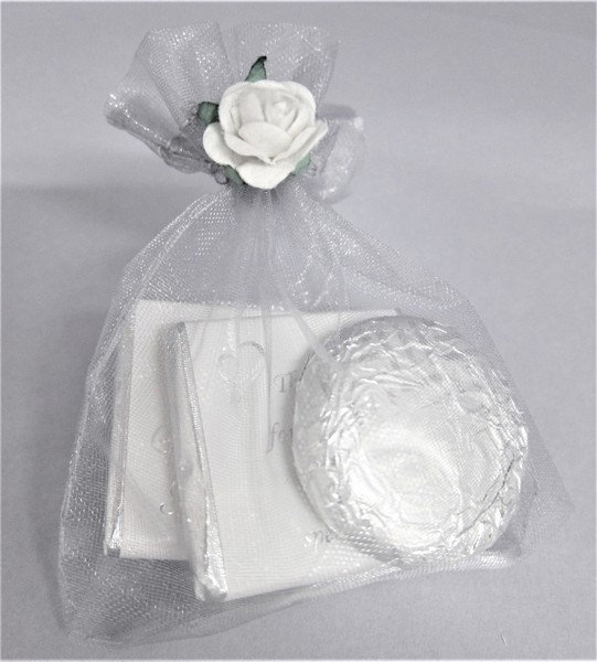 Picture of VEGAN Silver Voile Bag Chocolate Favour