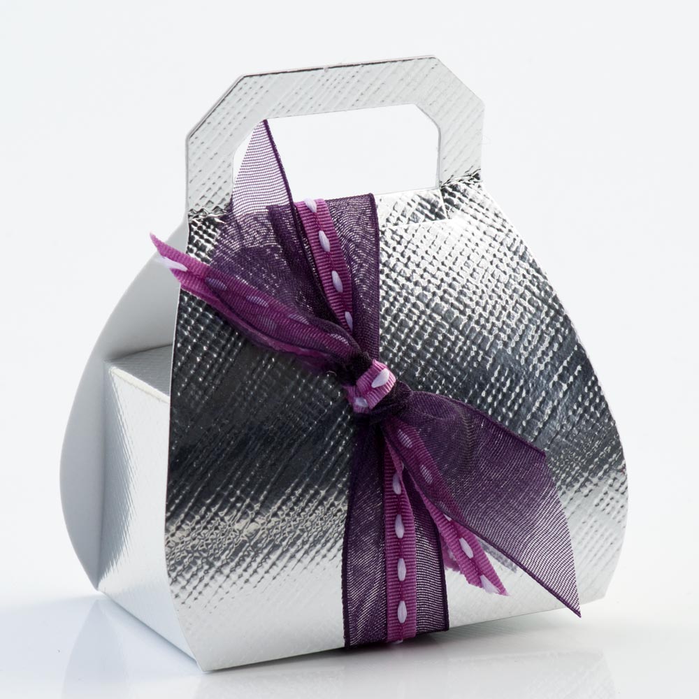 Picture of Silver Silk Favour Box