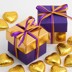 Picture of DIY Two Tone Boxes in Purple Silk & Gold Pelle