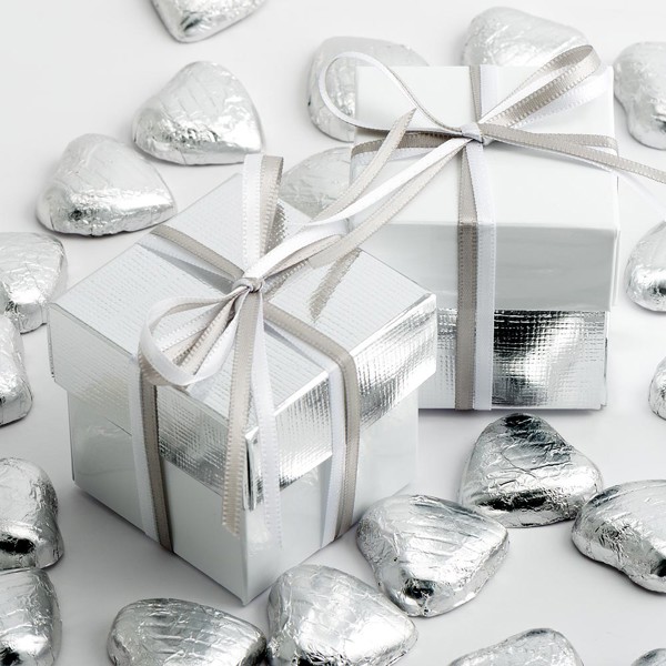 Picture of DIY Two Tone Boxes in Silver Silk & White Glossy