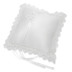 Picture of White Satin Square Scalloped Lace Ring Cushion