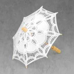 Picture of White Wooden Parasol 