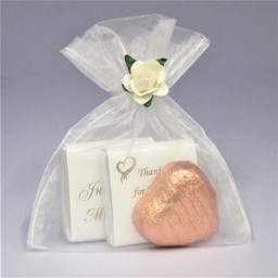 Picture of Rose Gold Voile Bag Chocolate Favour