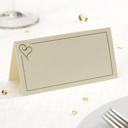 Picture of Place Cards - Contemporary Heart Gold