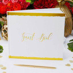 Show details for Dipped in Gold Guest Book Picture of Dipped in Gold Guest Book