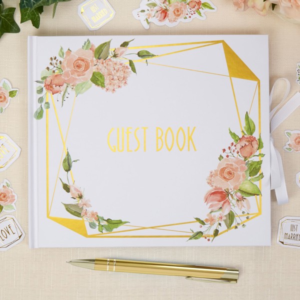Picture of Geo Floral Guest Book